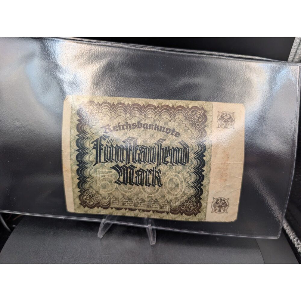 1922 Germany 5000 Mark Reichsbanknote Weimar Republic Hyperinflation Paper Money